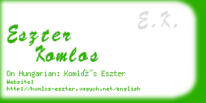 eszter komlos business card